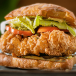 برگر مرغ کریسپی